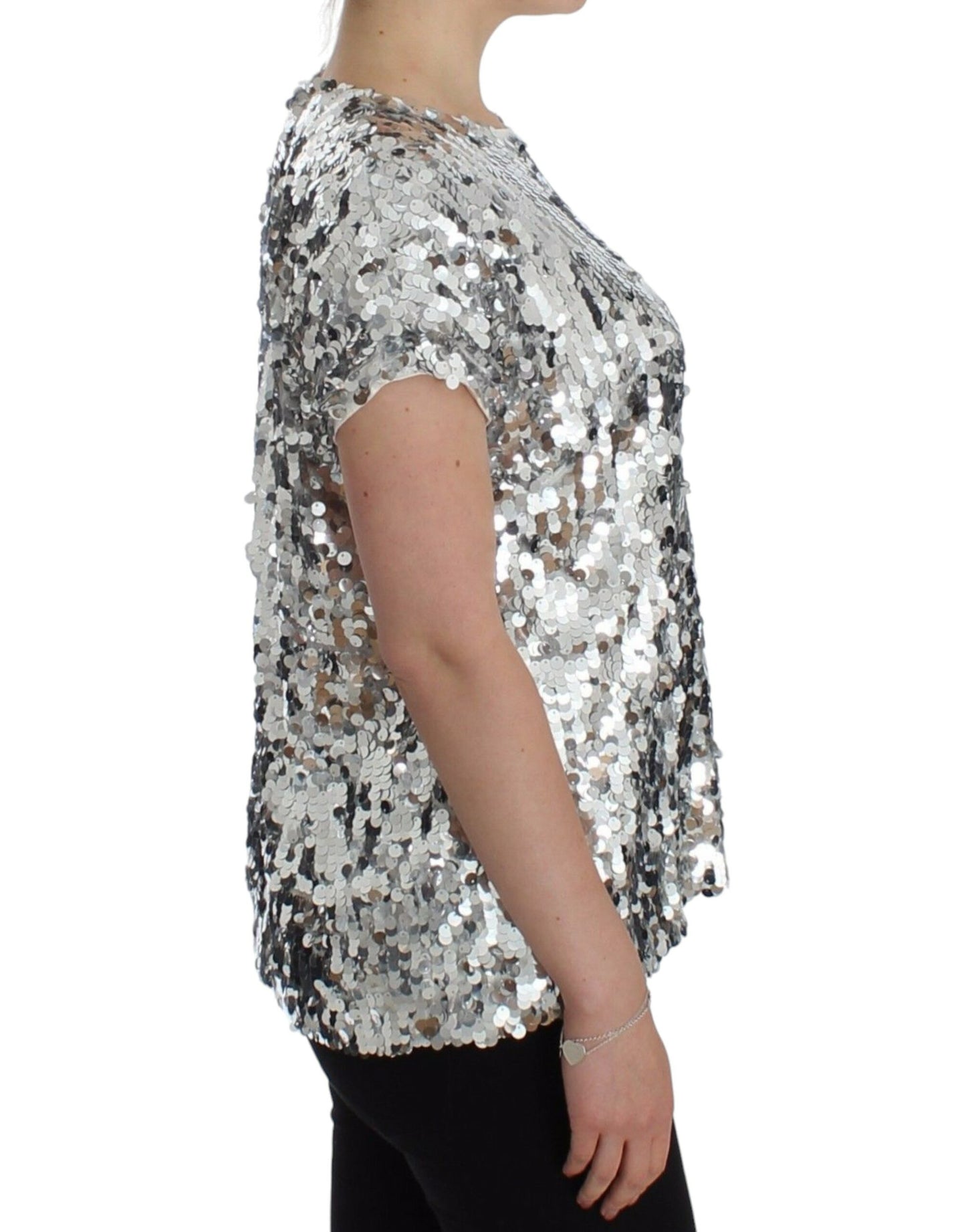 Dolce &amp; Gabbana Enchanted Sicily sequined evening blouse