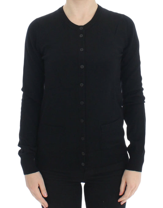 Dolce &amp; Gabbana Elegant black wool cardigan