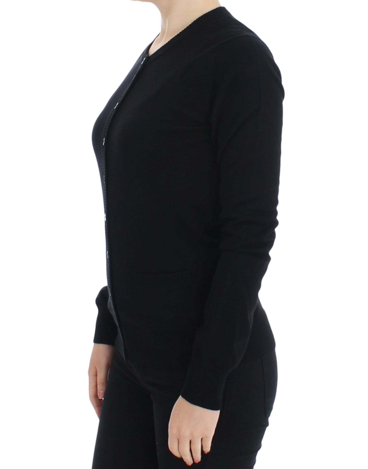 Dolce &amp; Gabbana Elegant black wool cardigan