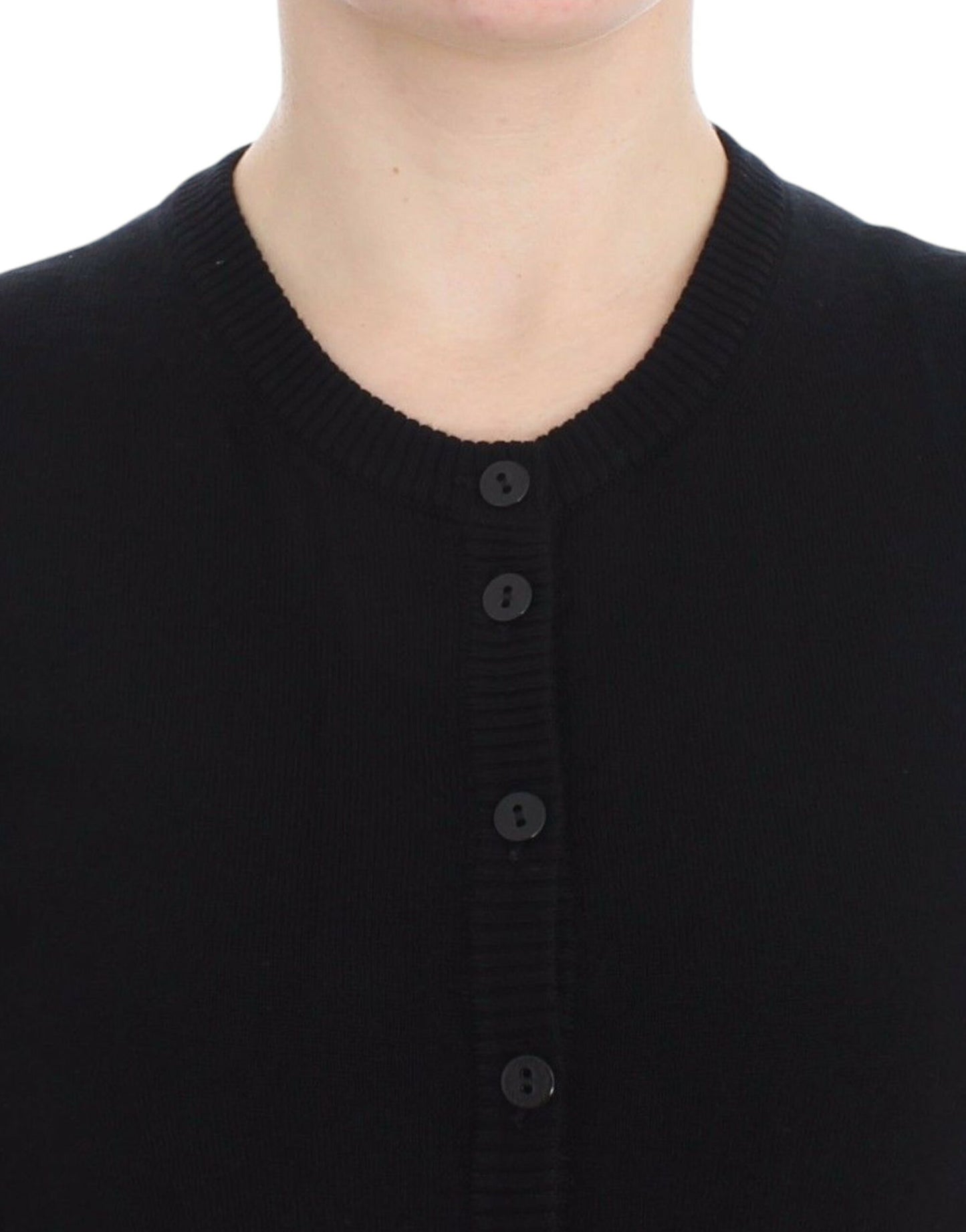 Dolce &amp; Gabbana Elegant black wool cardigan