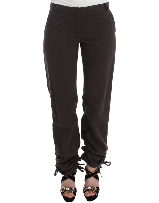 Ermanno Scervino Chic brown cotton dress pants