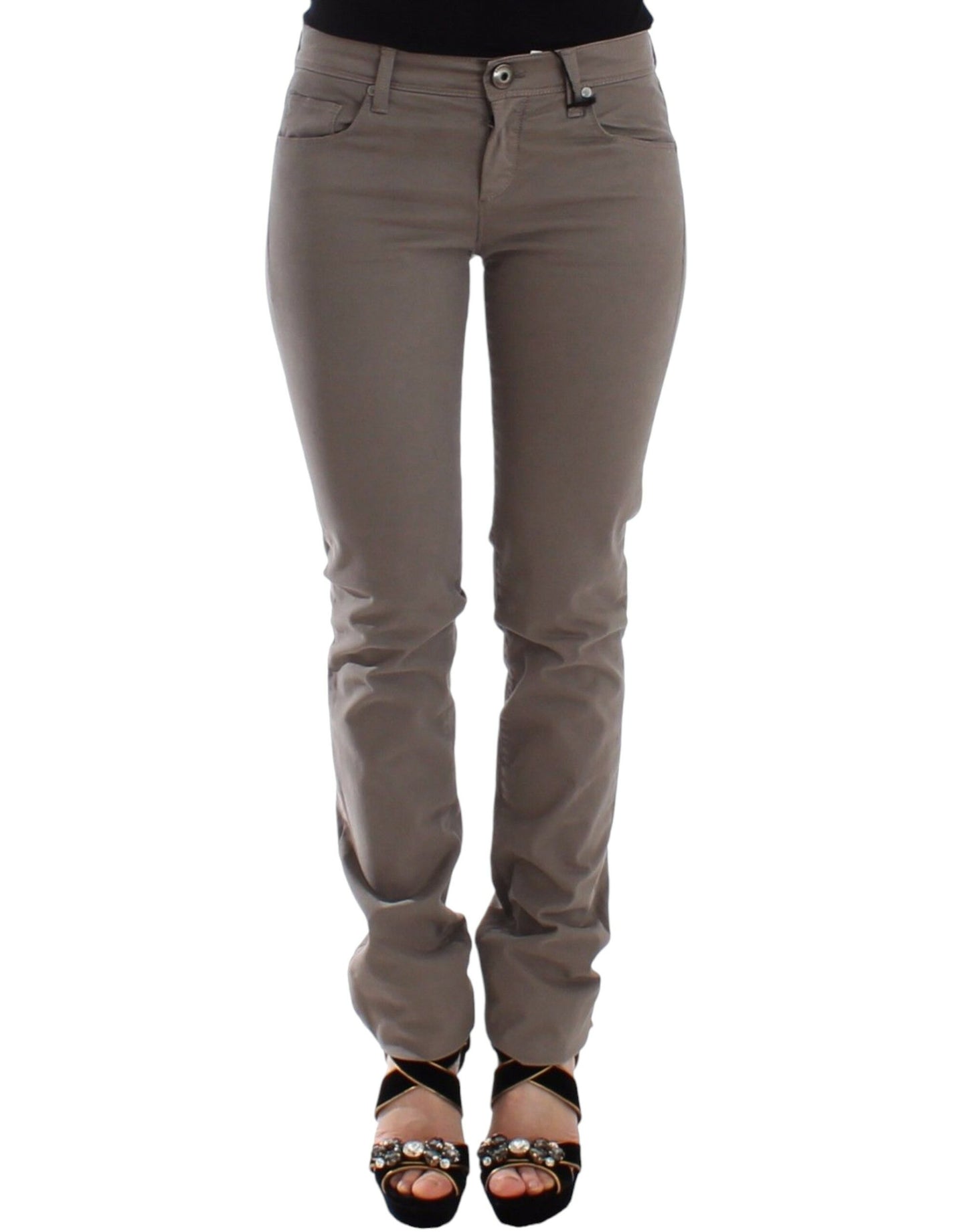 Ermanno Scervino Chic skinny jeans in taupe for the sophisticated style