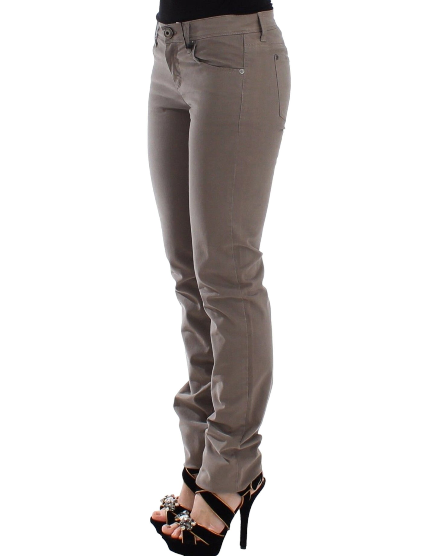 Ermanno Scervino Chic skinny jeans in taupe for the sophisticated style