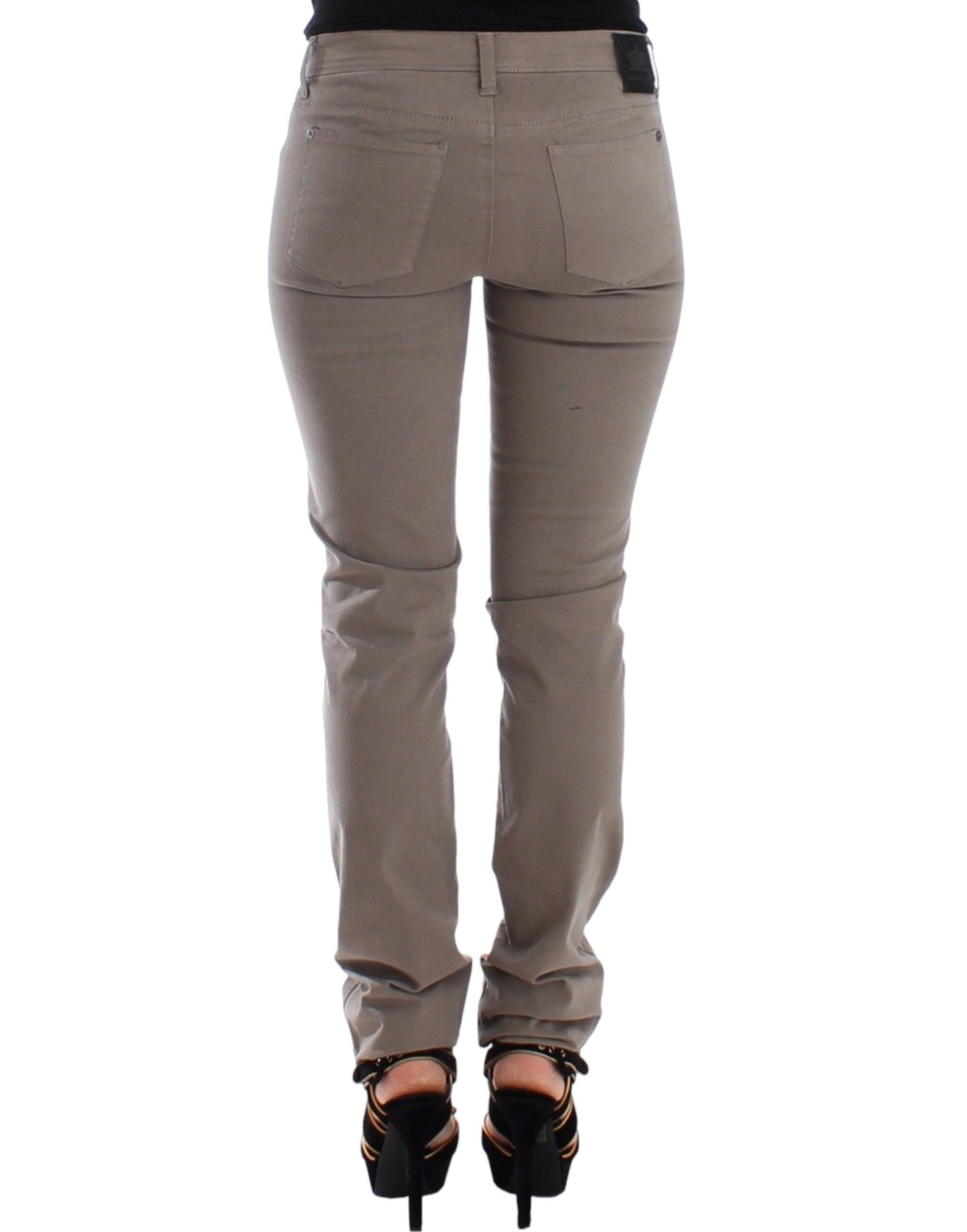 Ermanno Scervino Chic skinny jeans in taupe for the sophisticated style