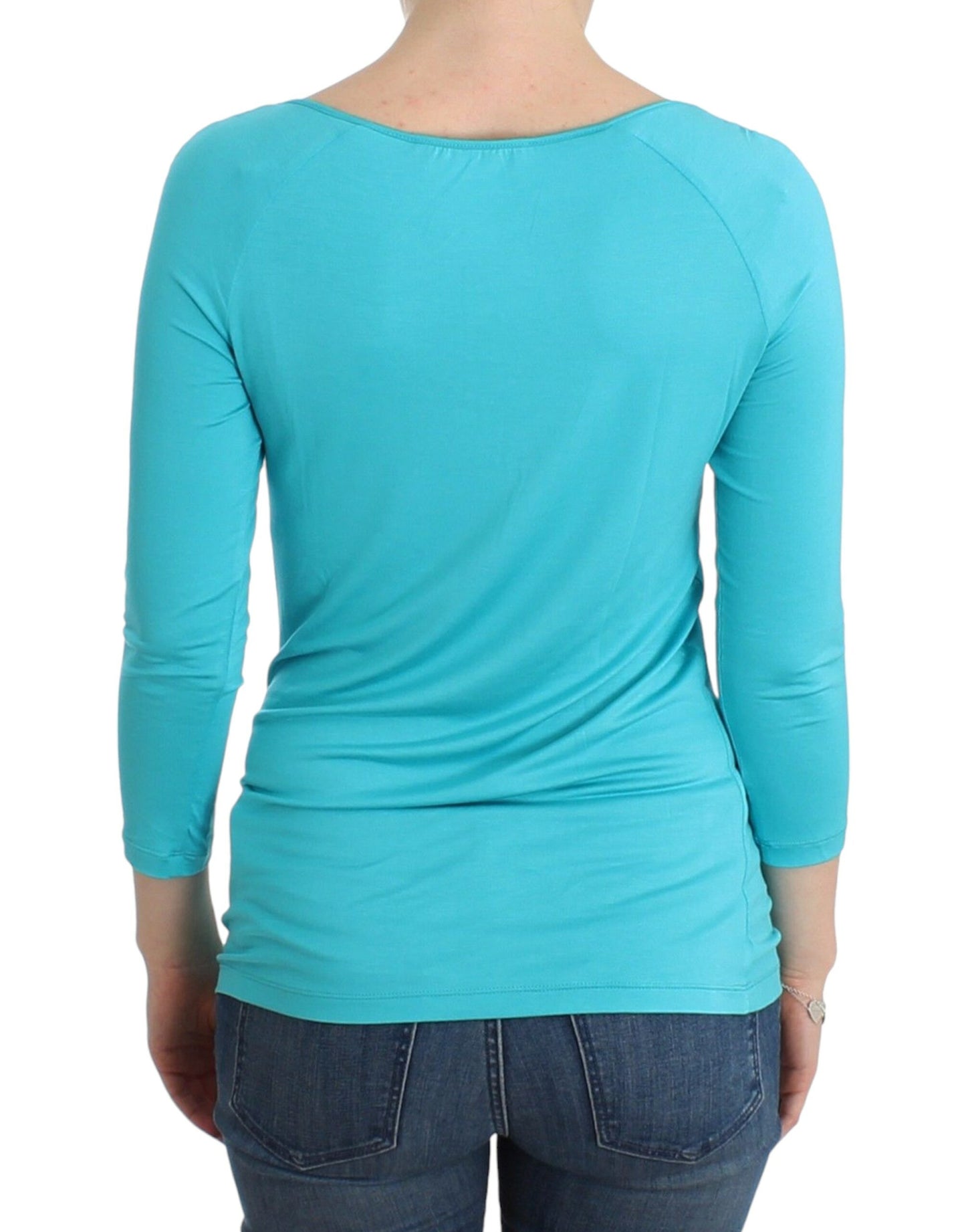 Ermanno Scervino Elegant blue top made of modal blend