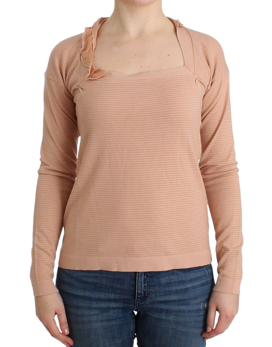 Ermanno Scervino Schicker gestreifter Pullover aus Wollmischung in Orange