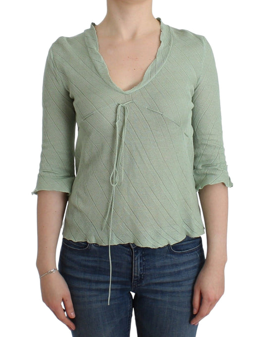 Ermanno Scervino Chic Green Knit Top - Ethereal Elegance