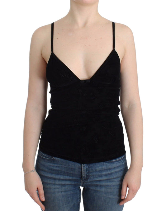 Ermanno Scervino Elegant black cami lingerie top