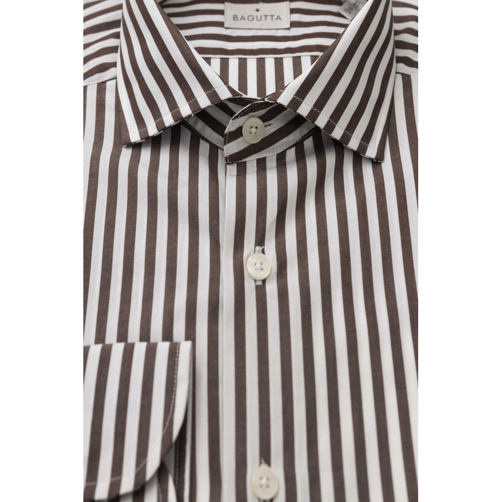 Bagutta Brown Cotton Shirt for Men