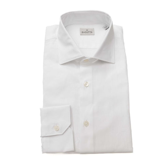 Bagutta White Cotton Shirt for Men