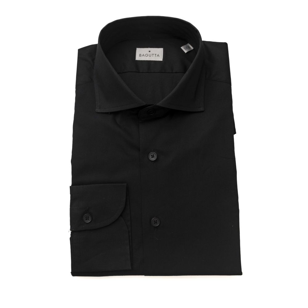 Bagutta Black Cotton Shirt for Men