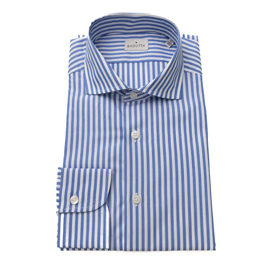 Bagutta Light Blue Cotton Shirt for Men