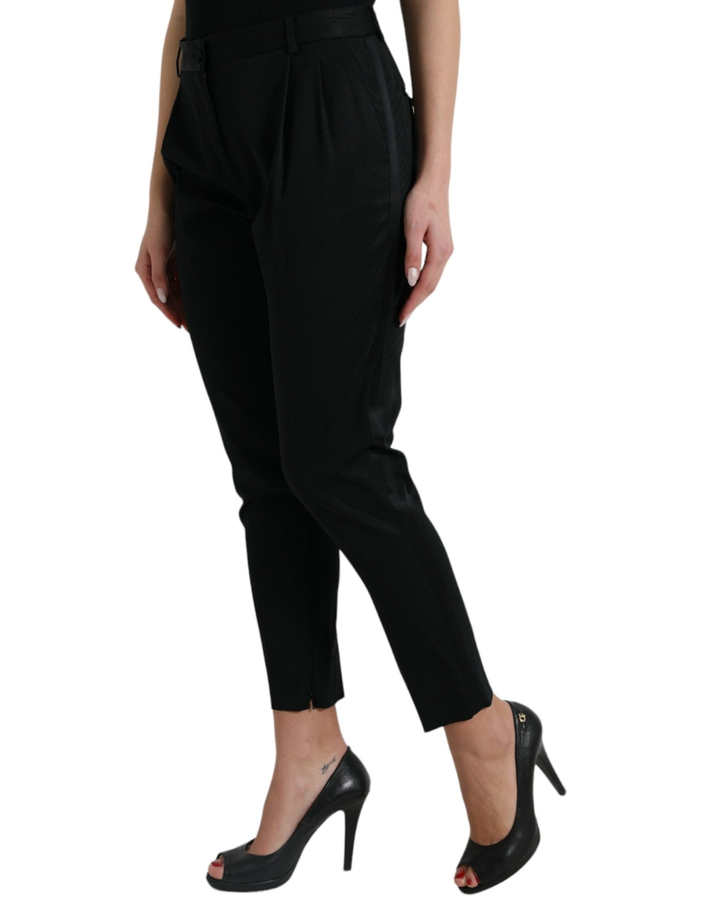 Dolce &amp; Gabbana Elegant tailored trousers with high waist