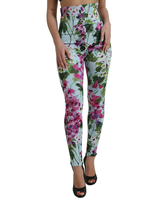 Dolce &amp; Gabbana Elegant floral high-neck leggings