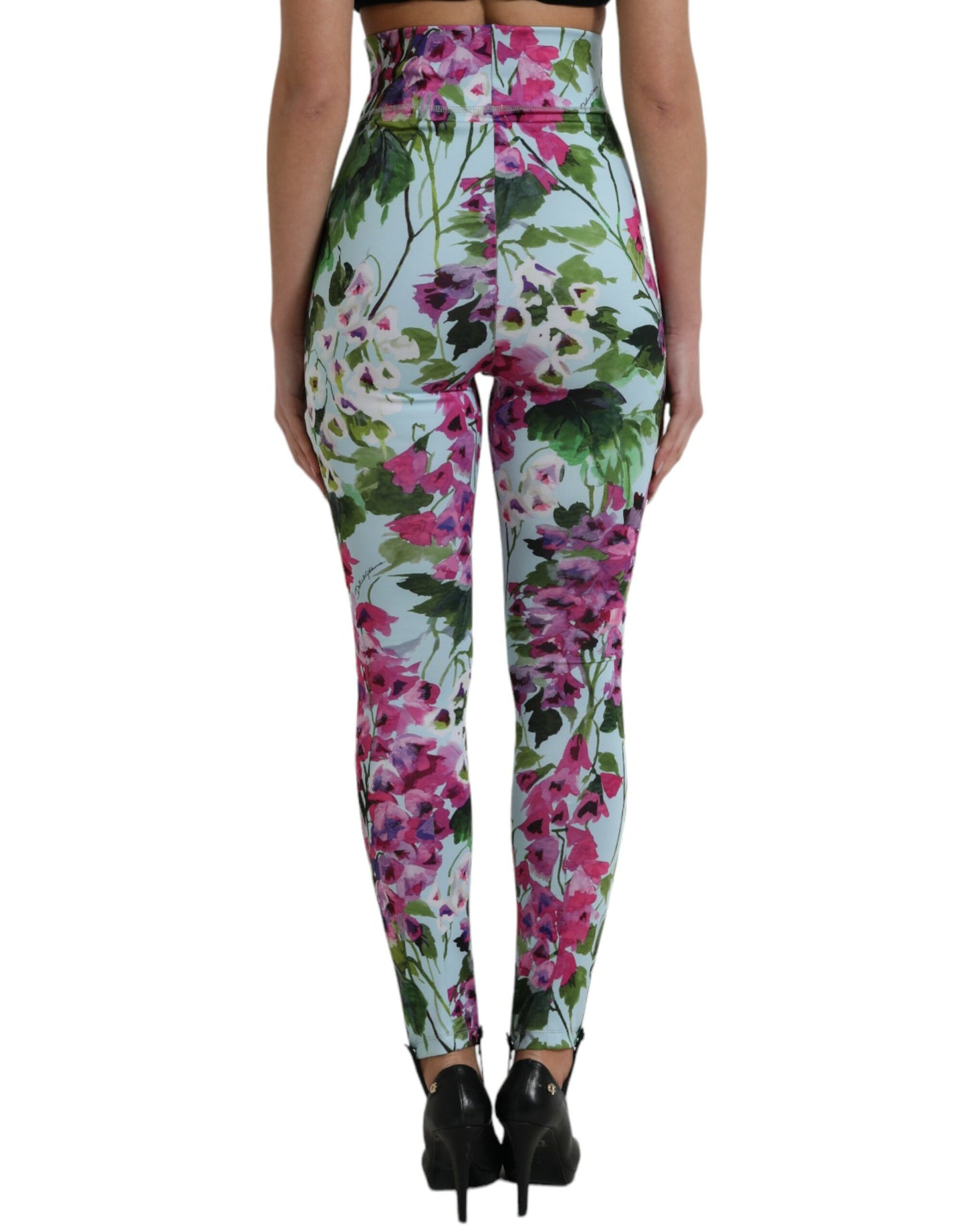 Dolce &amp; Gabbana Elegant floral high-neck leggings