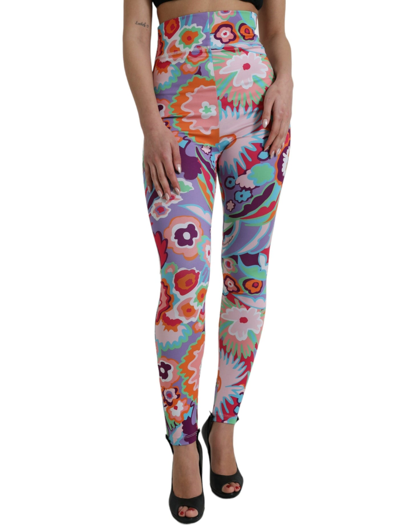 Dolce &amp; Gabbana Charming floral print high waist leggings