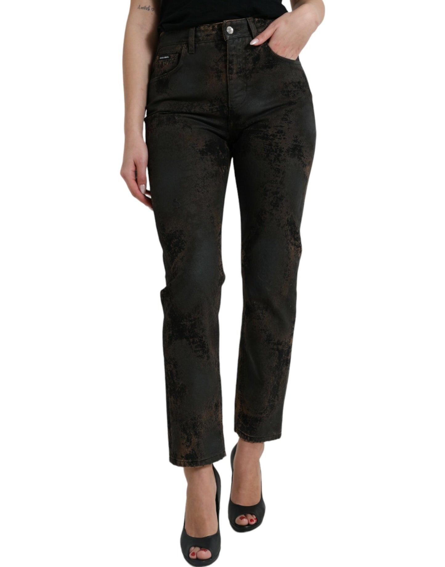 Dolce &amp; Gabbana Chic Boyfriend Stretch Jeans with Mid Waist