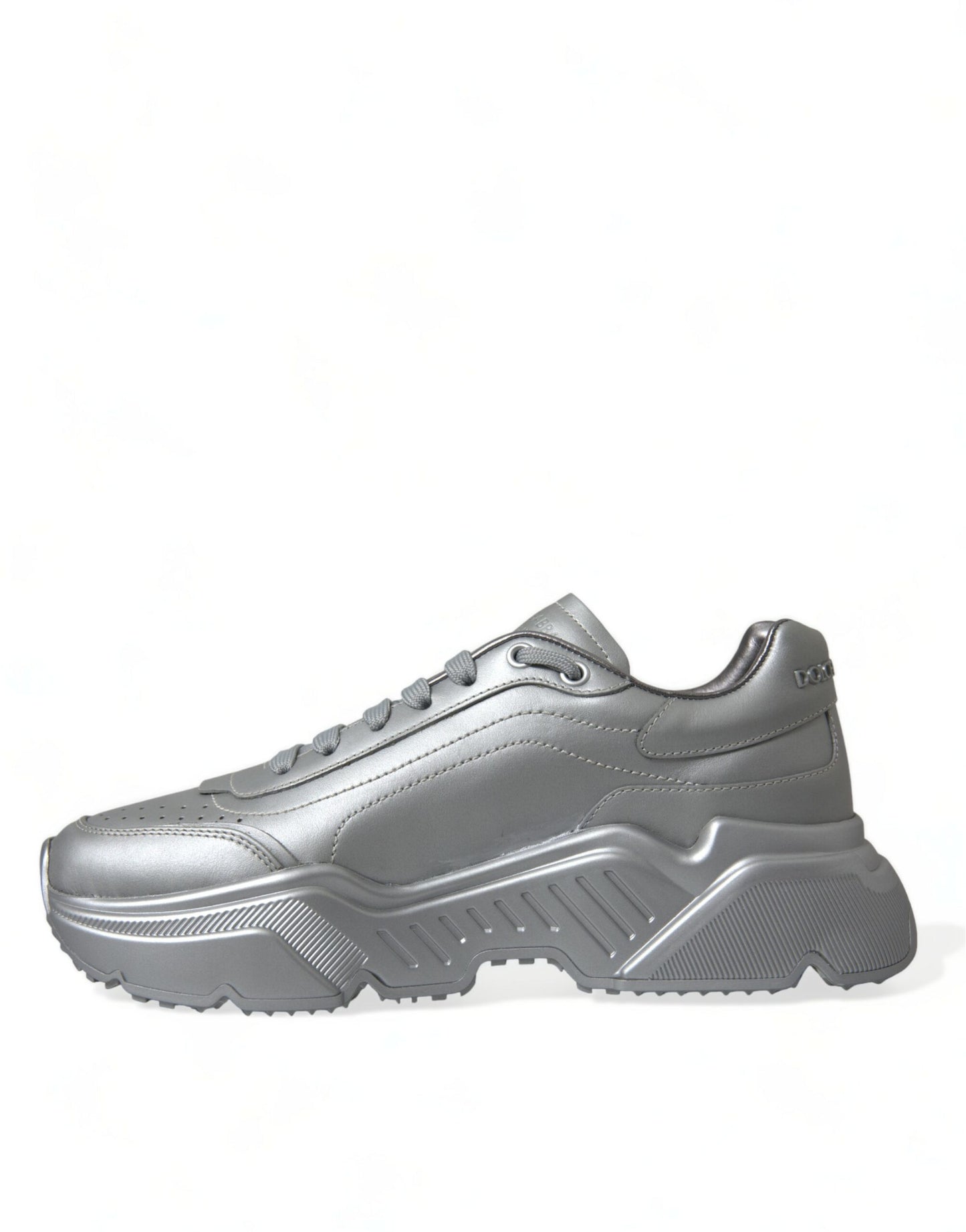 Dolce &amp; Gabbana Elegant sneakers in silver calfskin