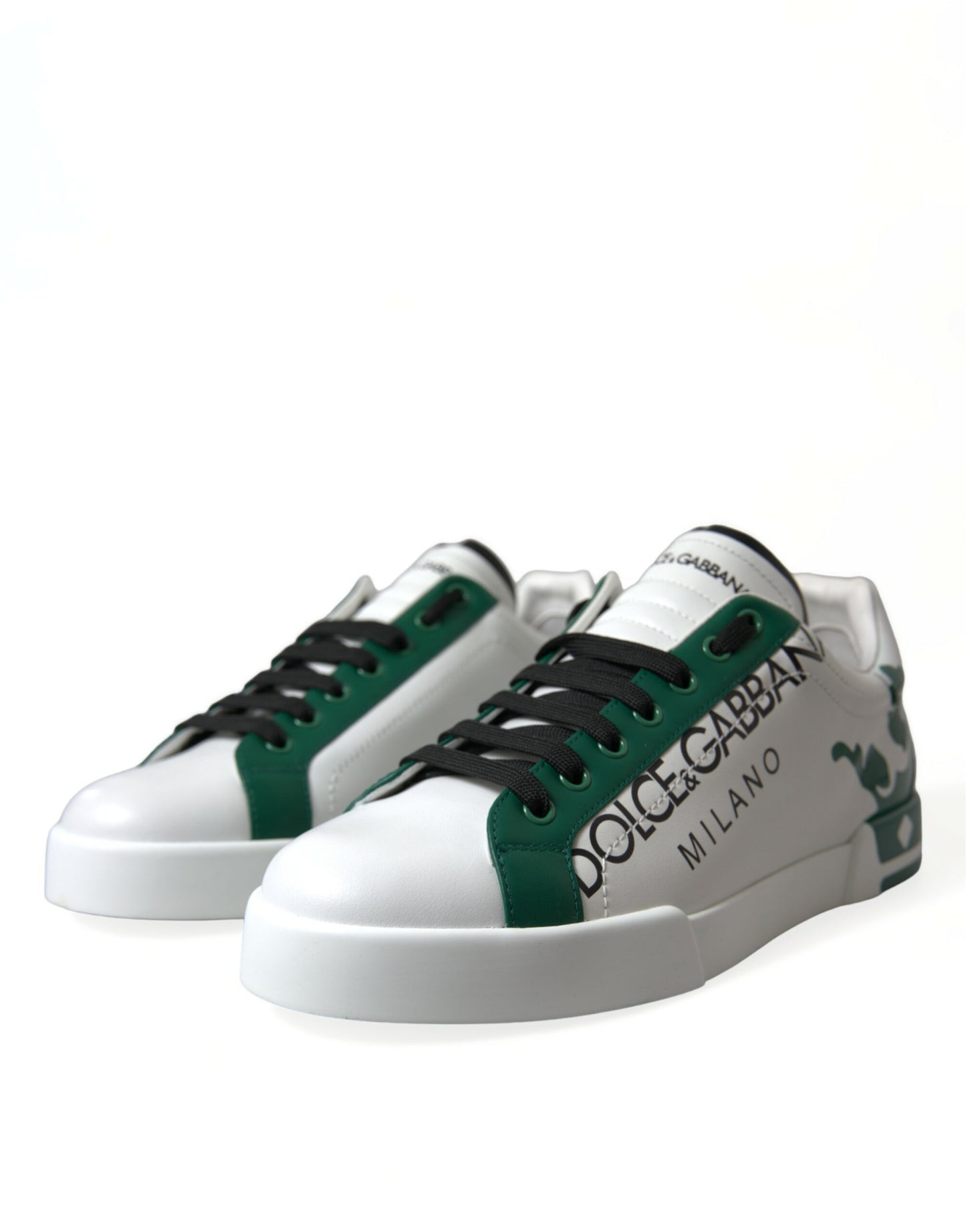 Dolce & Gabbana Elegante weiße Crown-Ledersneakers