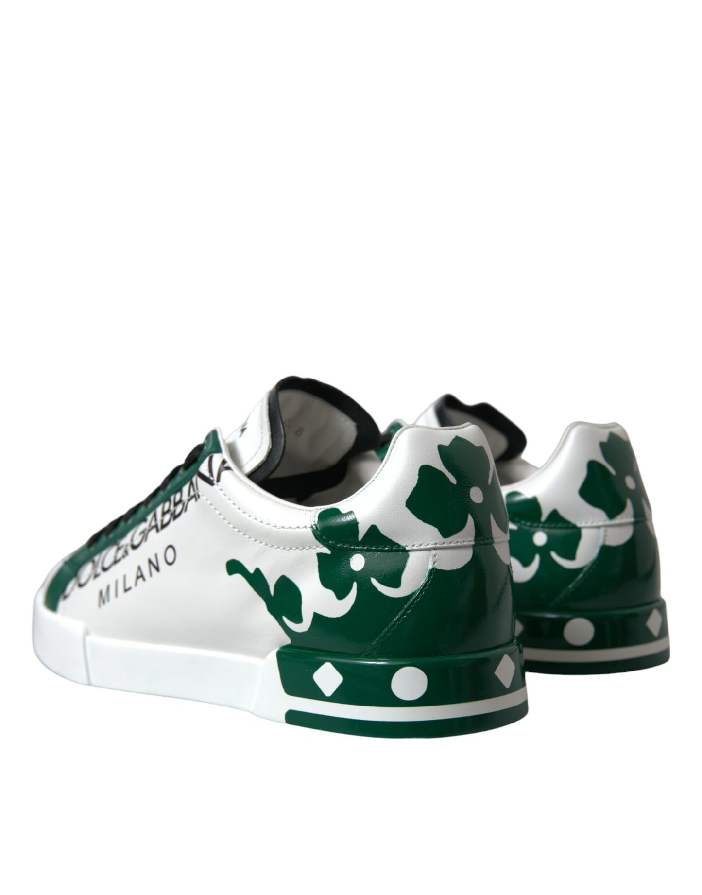 Dolce & Gabbana Elegante weiße Crown-Ledersneakers