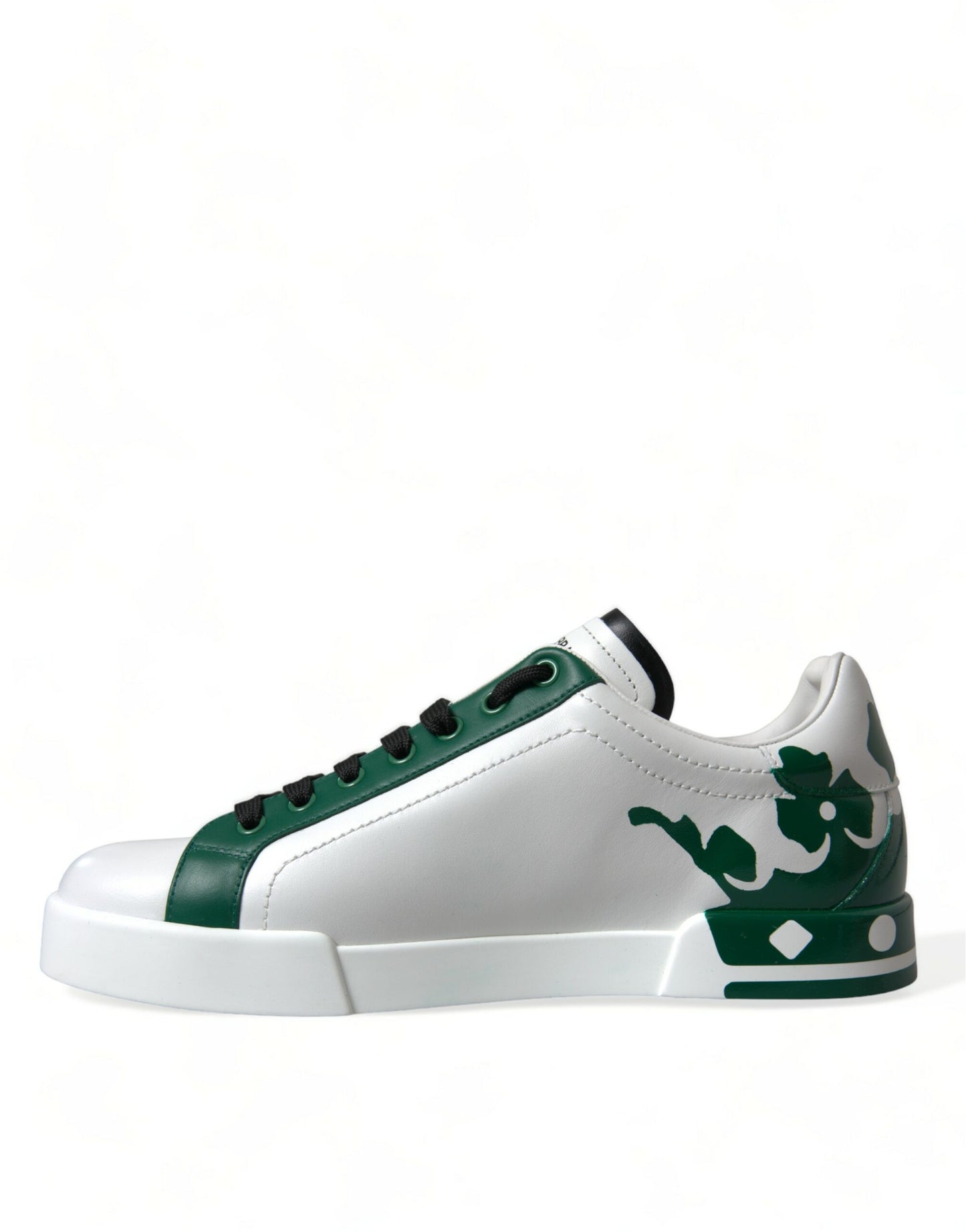 Dolce & Gabbana Elegante weiße Crown-Ledersneakers