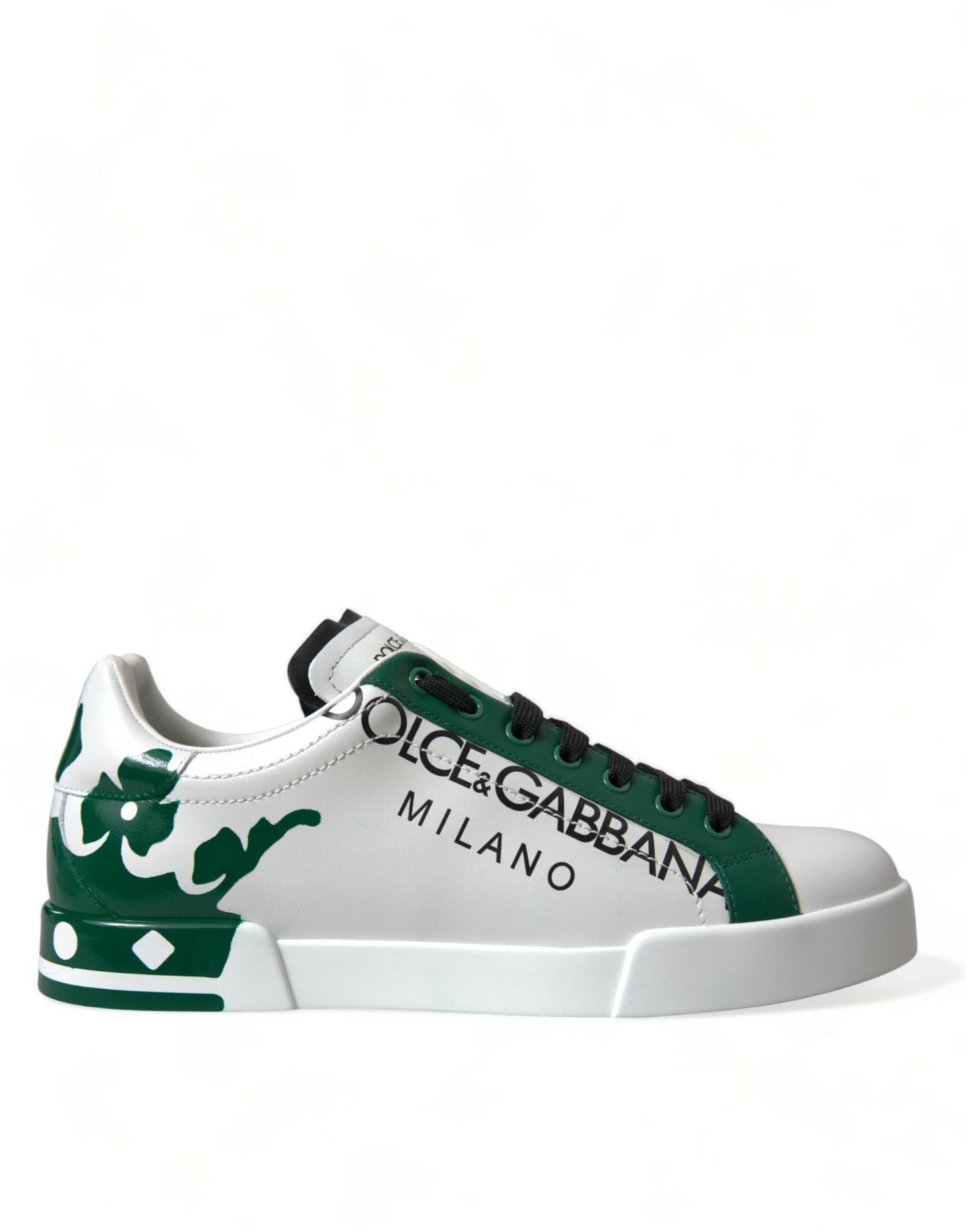 Dolce & Gabbana Elegante weiße Crown-Ledersneakers