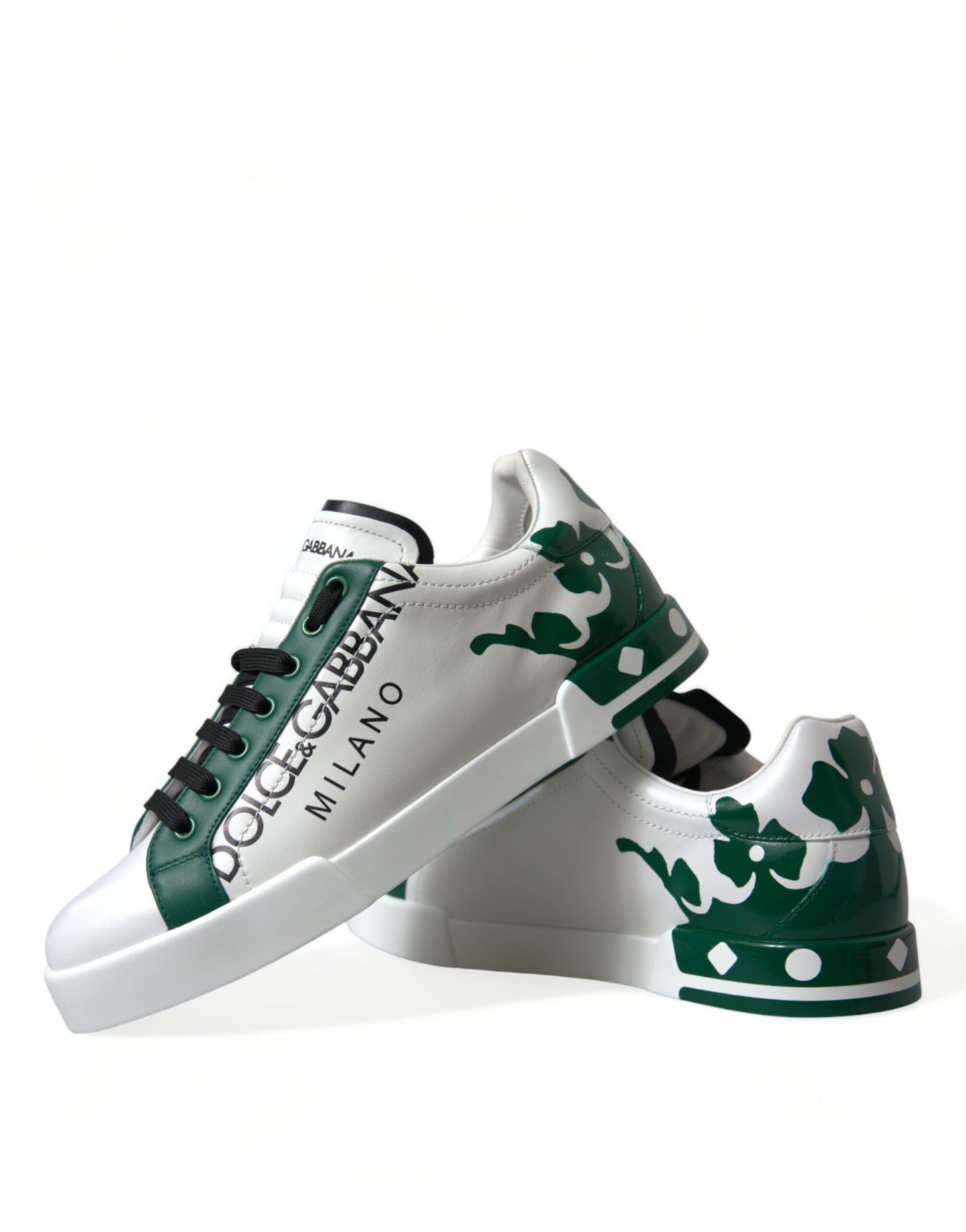 Dolce & Gabbana Elegante weiße Crown-Ledersneakers