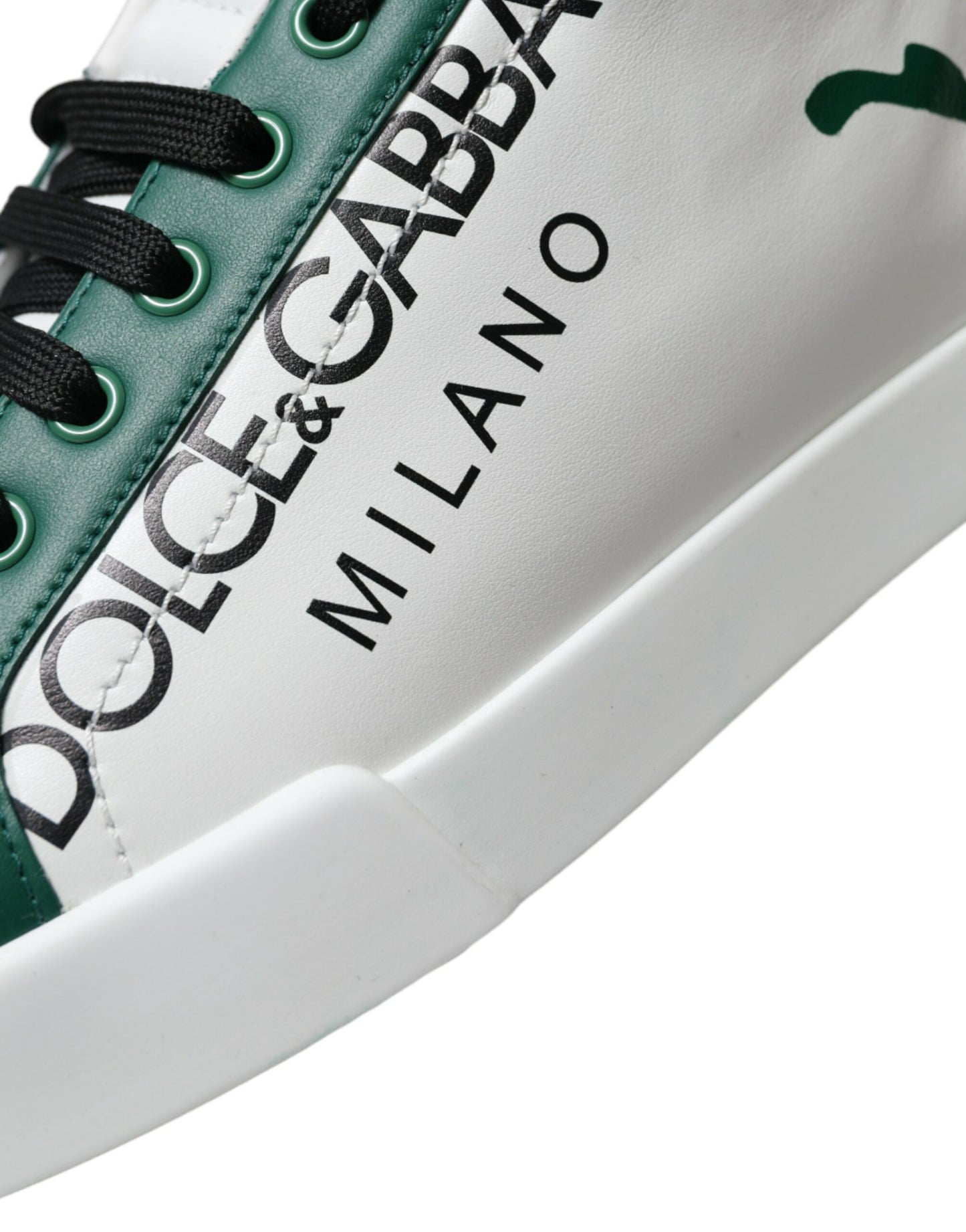 Dolce & Gabbana Elegante weiße Crown-Ledersneakers