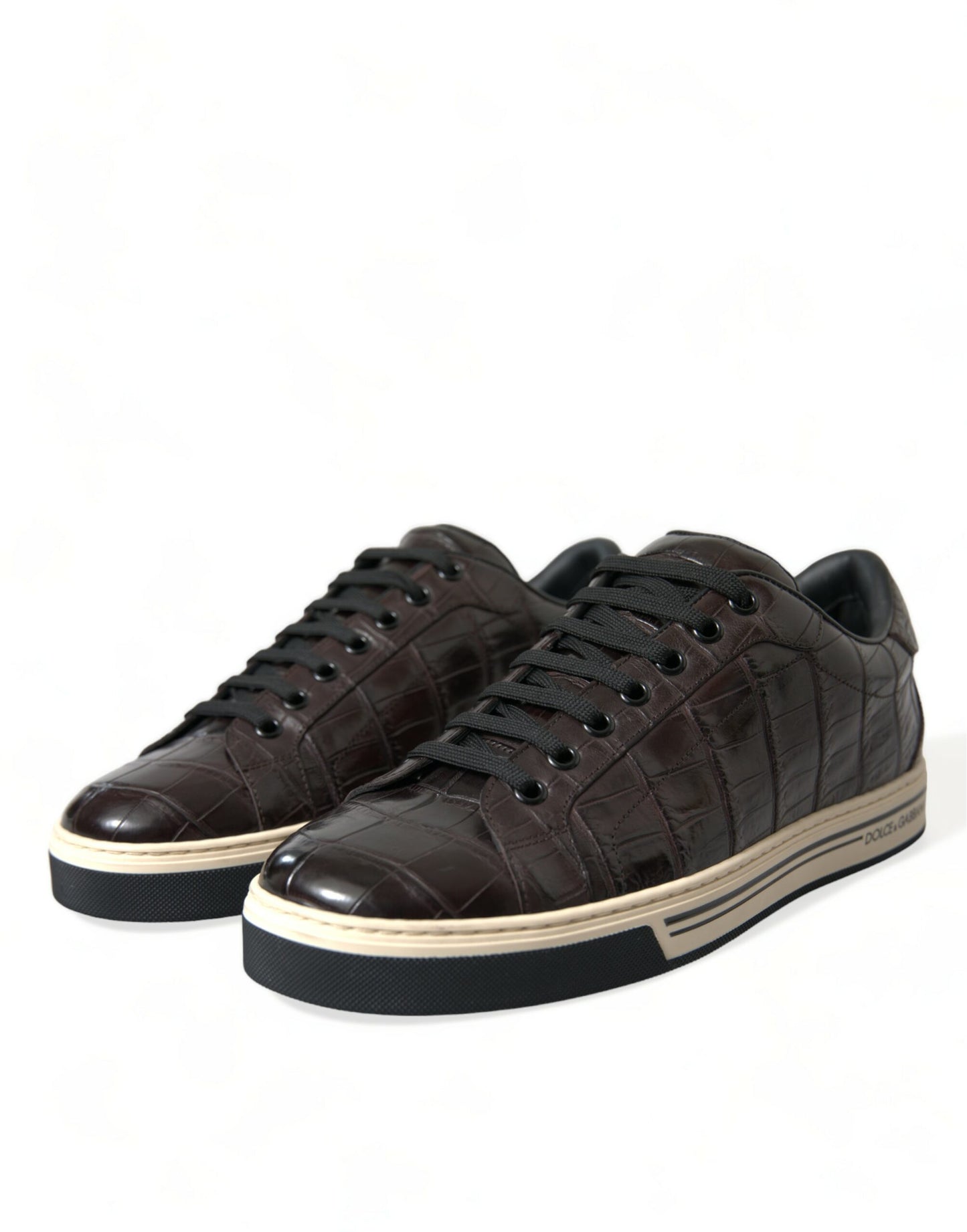 Dolce &amp; Gabbana Elegant low-top sneakers made of exotic leather