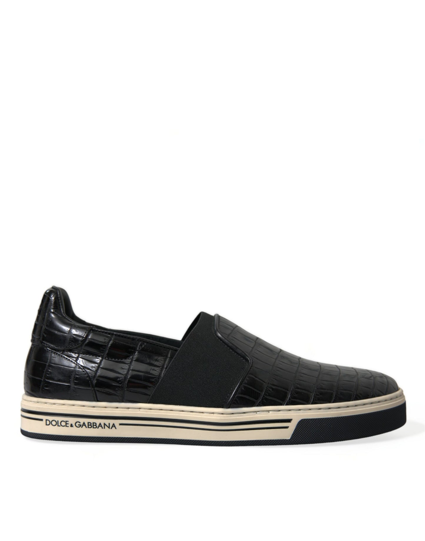 Dolce &amp; Gabbana Elegant low-top sneakers made of crocodile leather