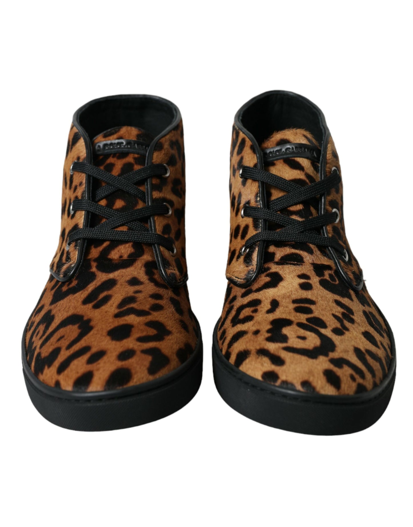 Dolce &amp; Gabbana Elegant mid-top sneakers with leopard print