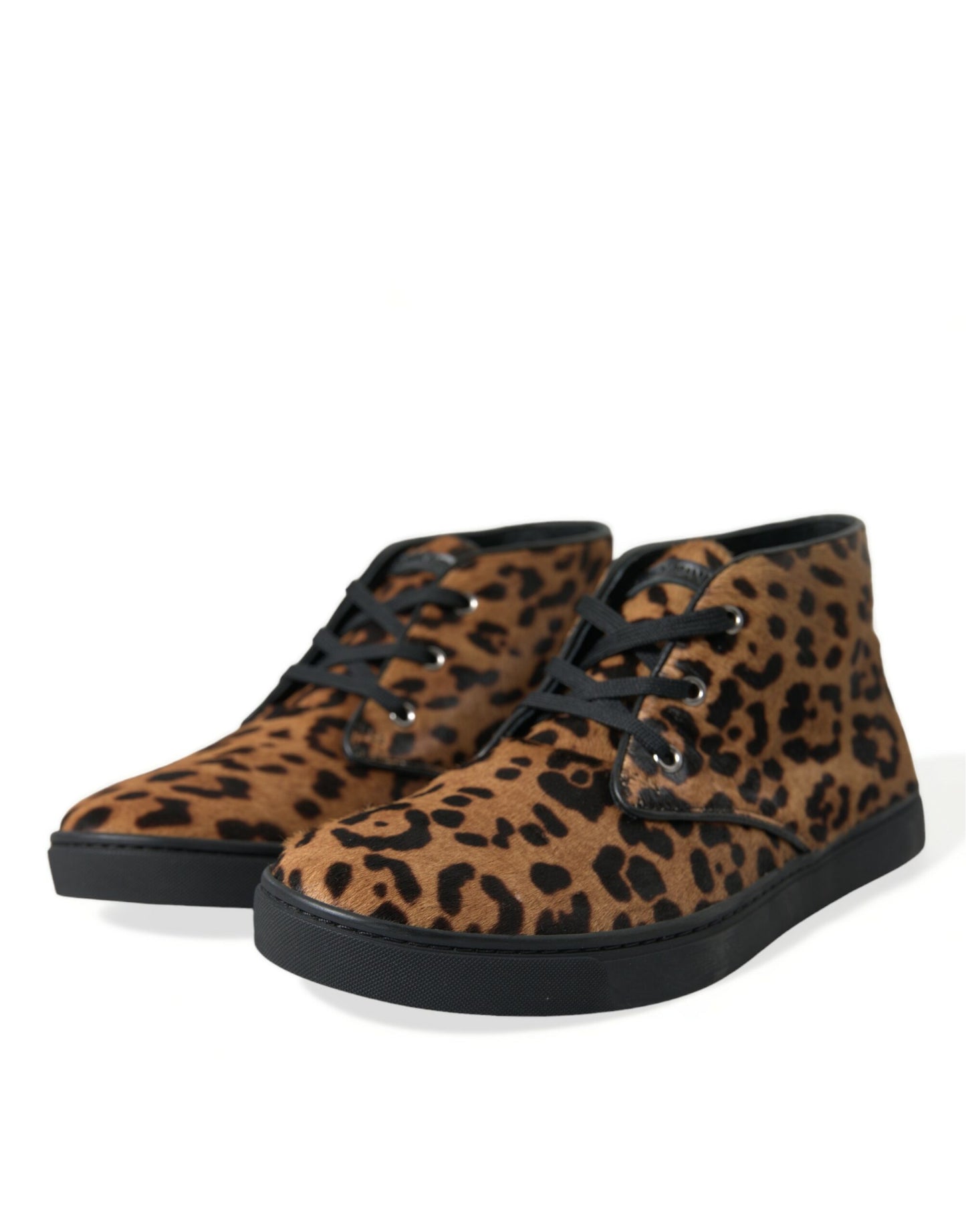 Dolce &amp; Gabbana Elegant mid-top sneakers with leopard print