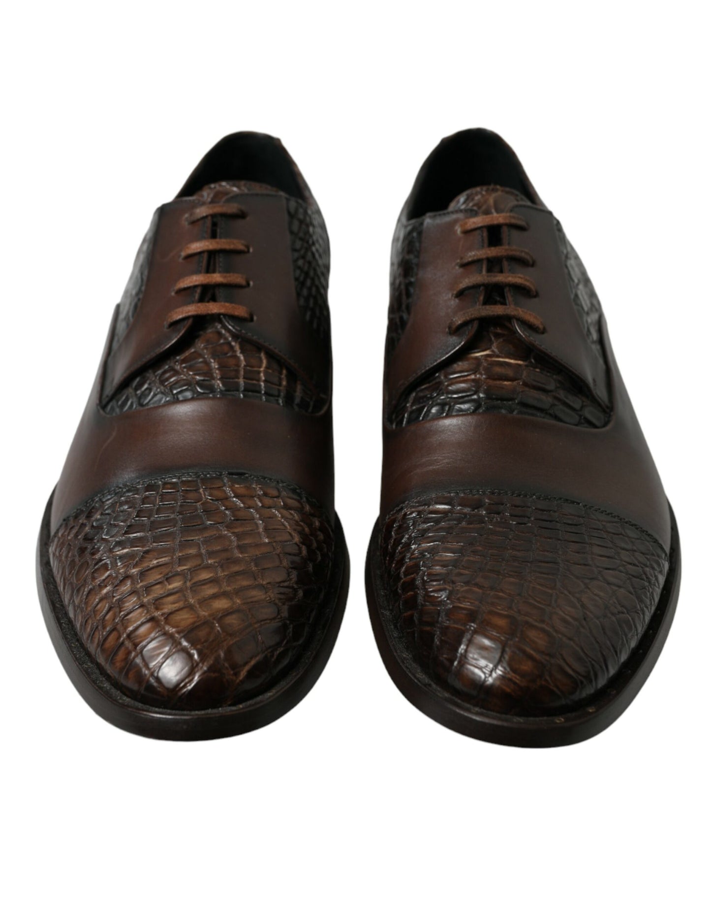 Dolce &amp; Gabbana Elegant Oxford -kengät kuvioitua nahkaa