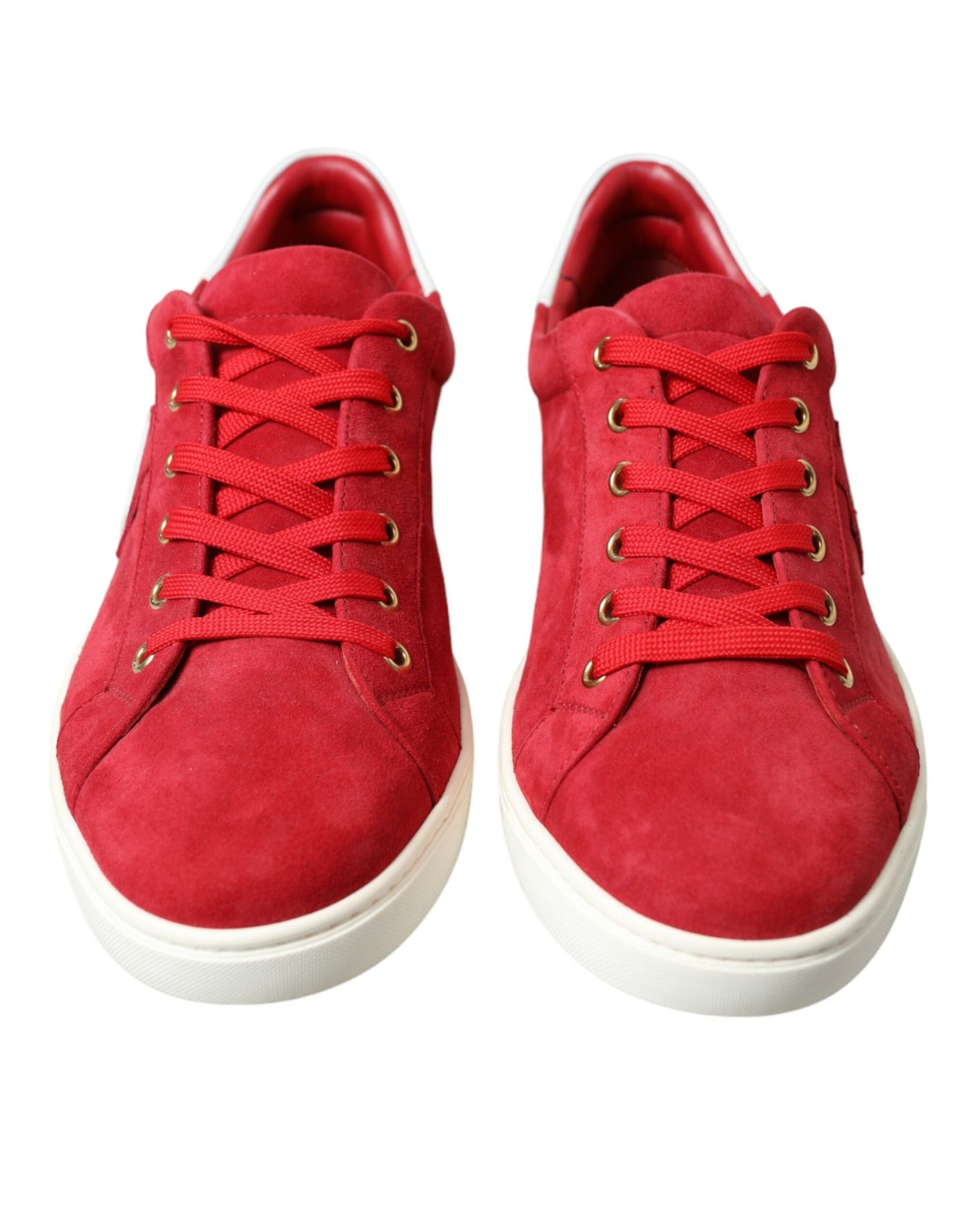 Dolce &amp; Gabbana Elegant red and white low-top sneakers