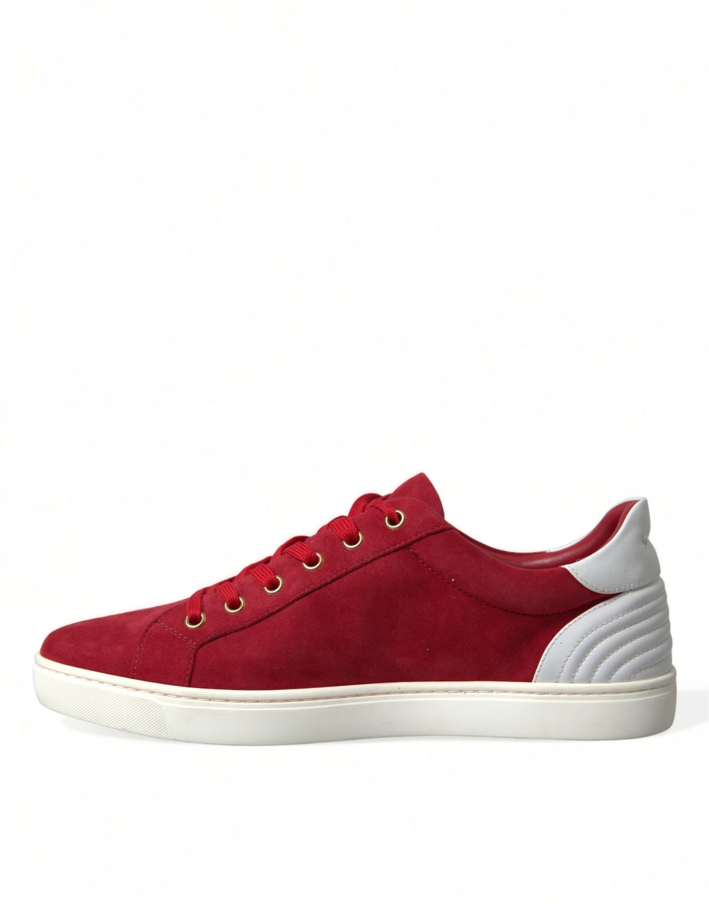 Dolce &amp; Gabbana Elegant red and white low-top sneakers