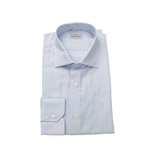 Bagutta Light Blue Cotton Shirt for Men