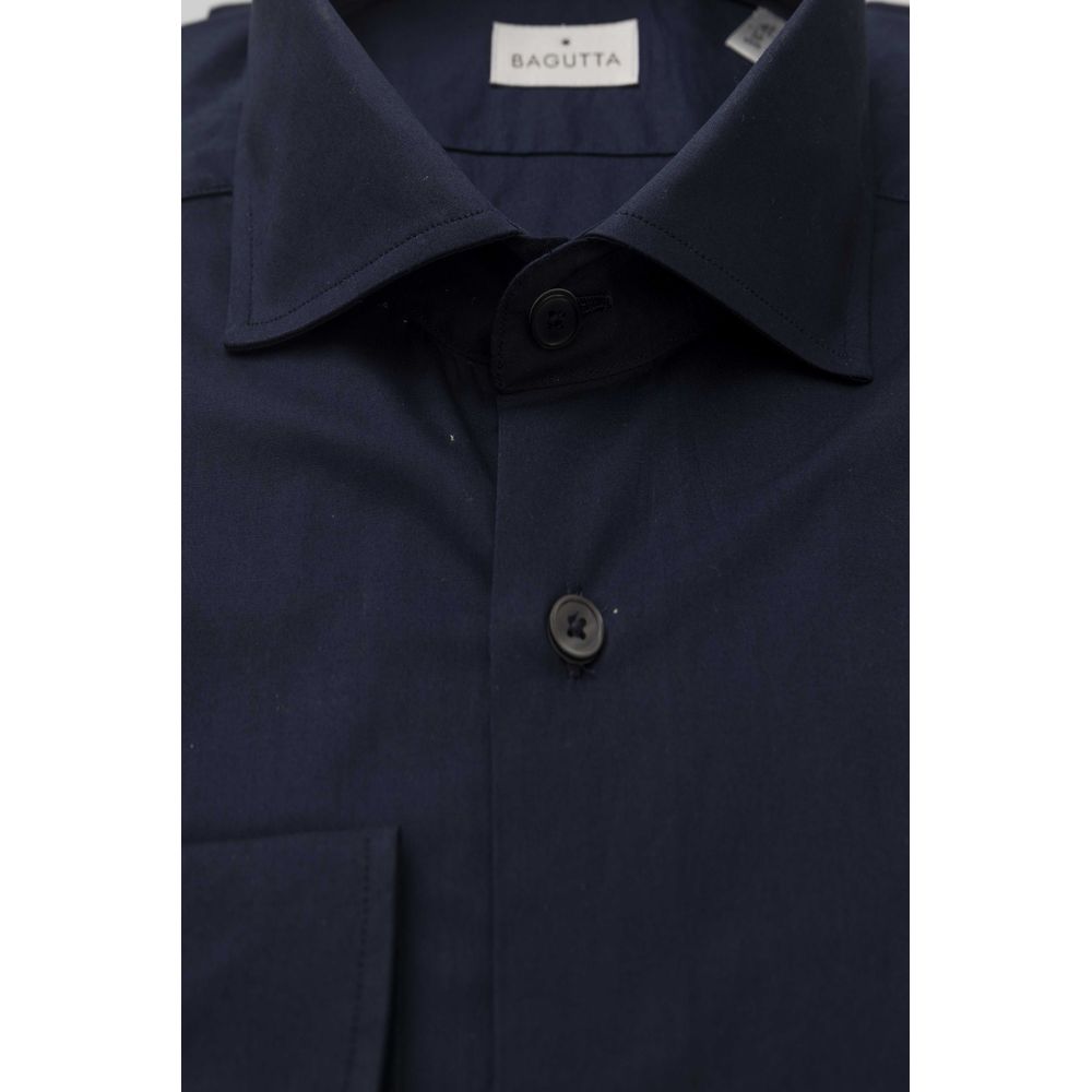 Bagutta Blue Cotton Shirt for Men