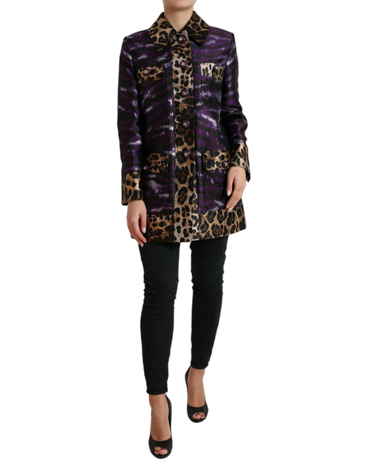 Dolce &amp; Gabbana Exquisite tiger motif jacquard trench