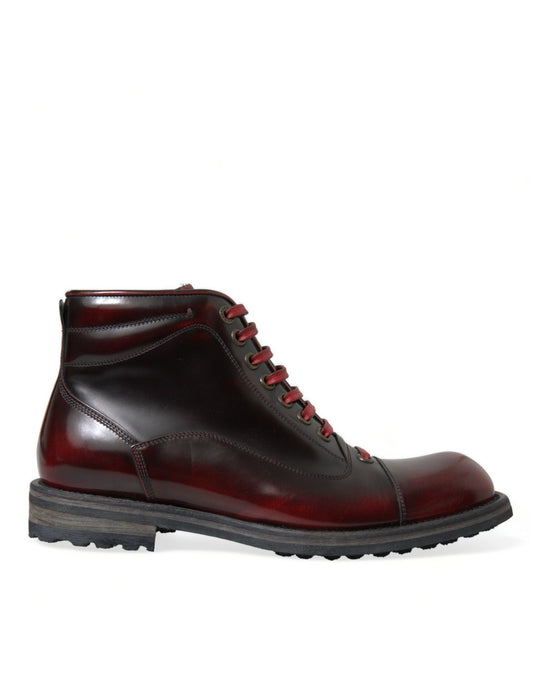 Dolce & Gabbana Dapper Zweifarbige Lederstiefeletten