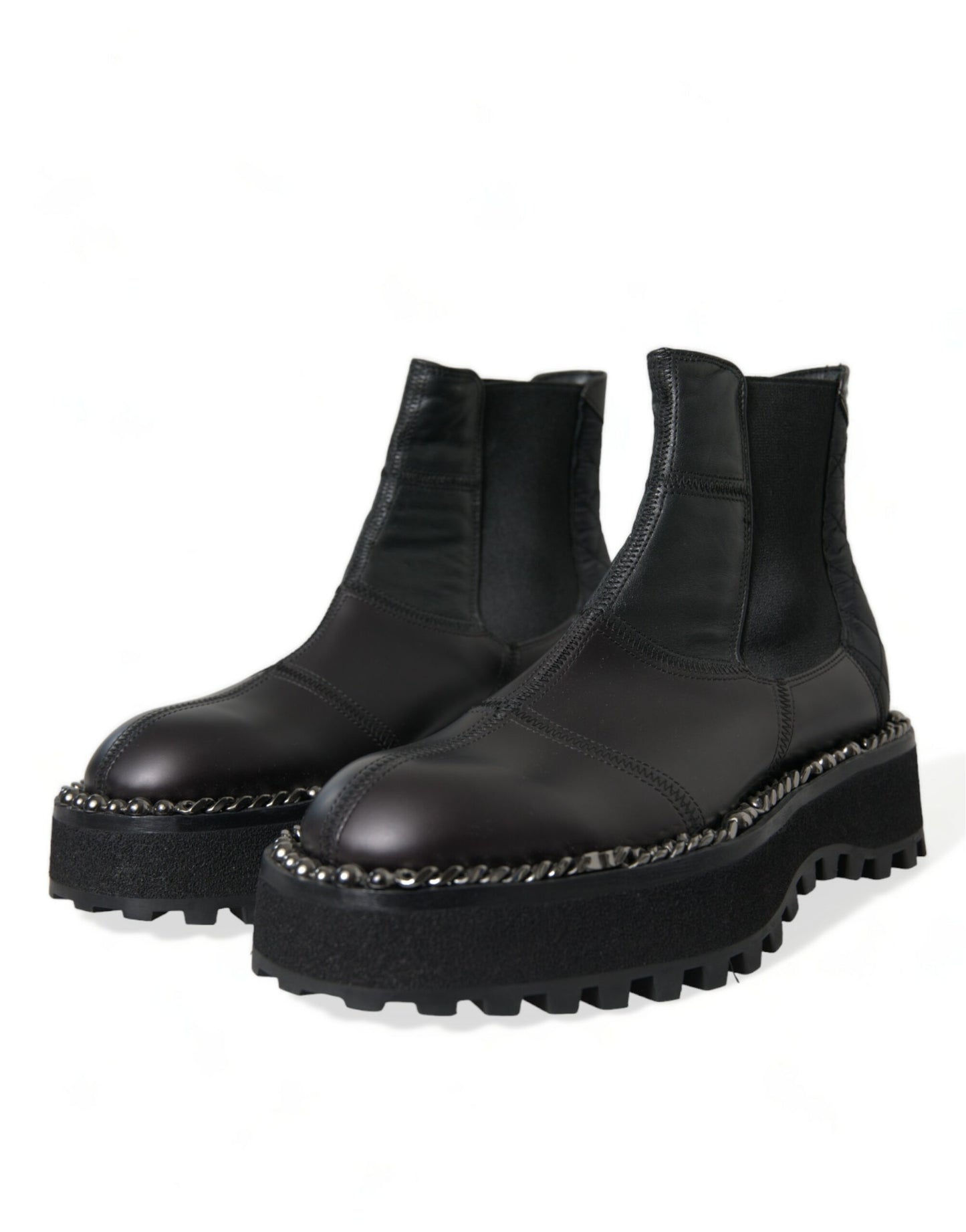 Dolce & Gabbana Elegante schwarze Chelsea-Stiefel zum Hineinschlüpfen