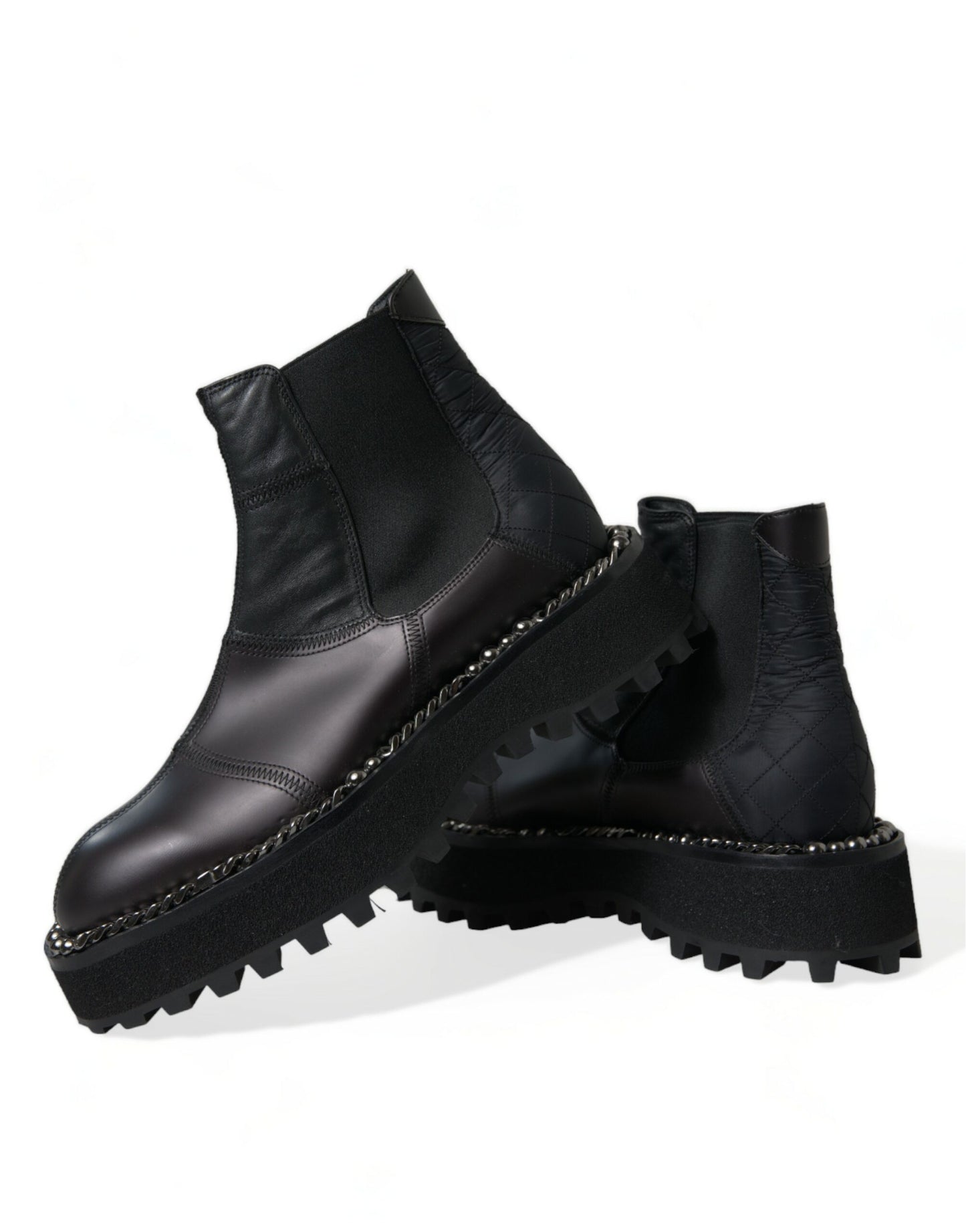 Dolce & Gabbana Elegante schwarze Chelsea-Stiefel zum Hineinschlüpfen