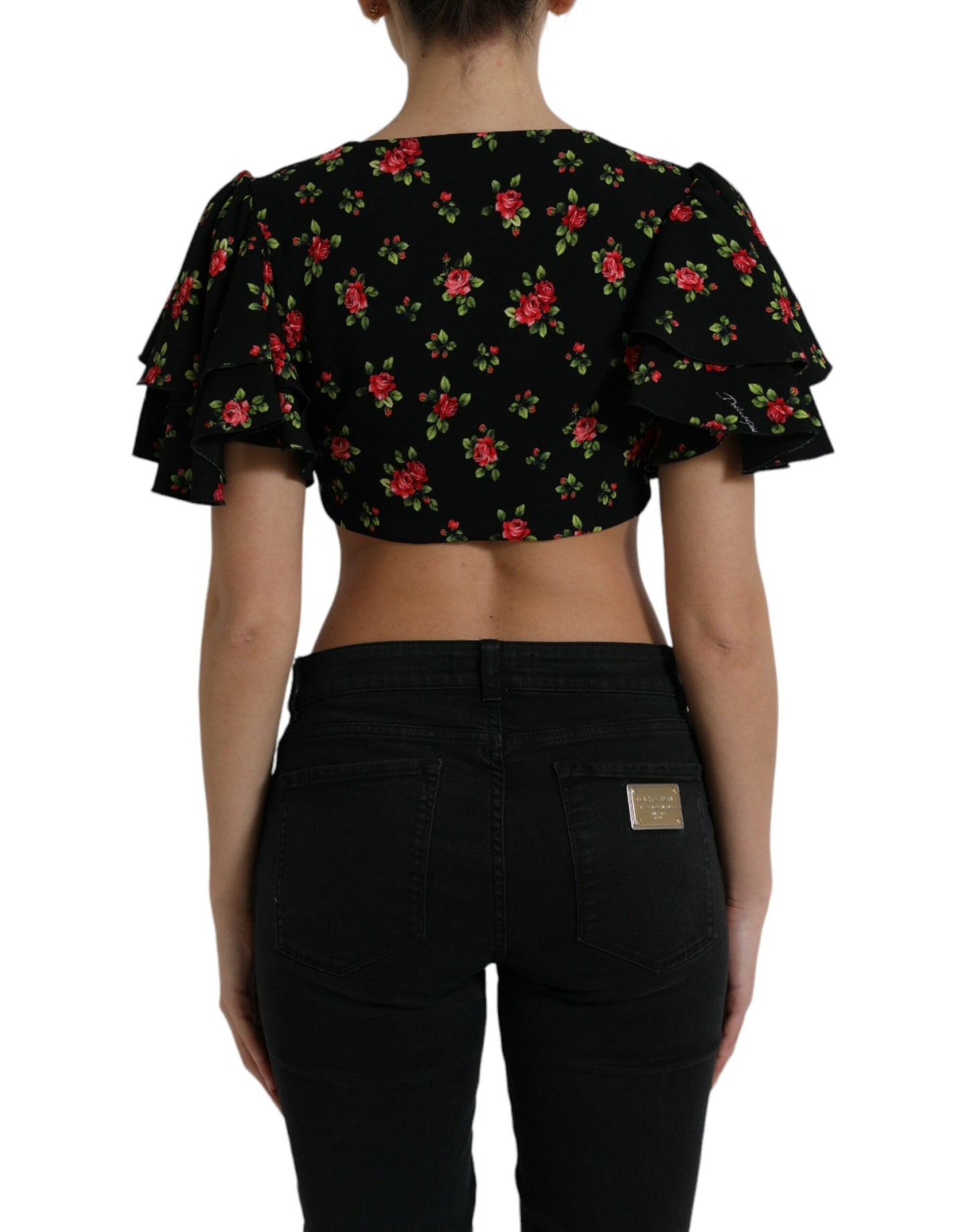 Dolce &amp; Gabbana Cropped Floral Print Top Luxe Fashion