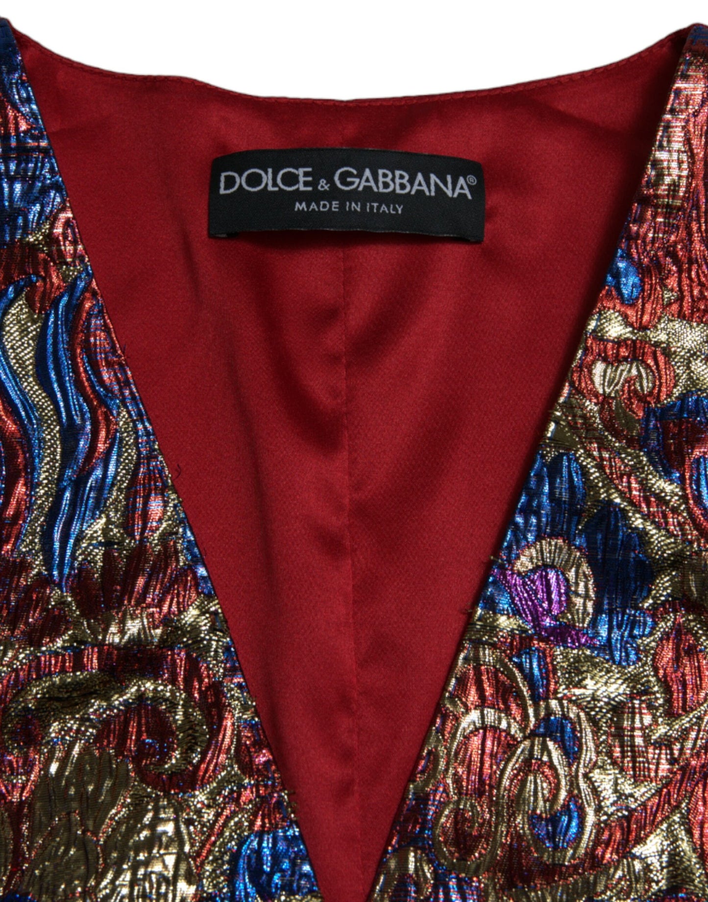 Dolce & Gabbana Multicolor Floral Print Jacquard Weste Weste