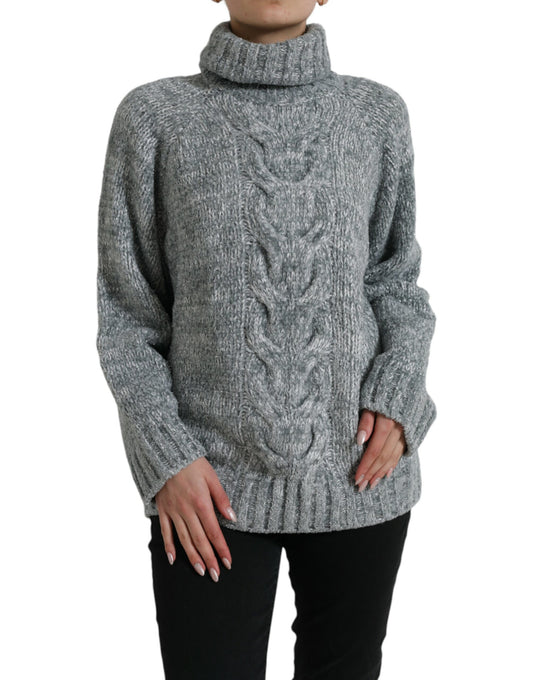 Dolce &amp; Gabbana Elegant turtleneck sweater in grey cashmere blend