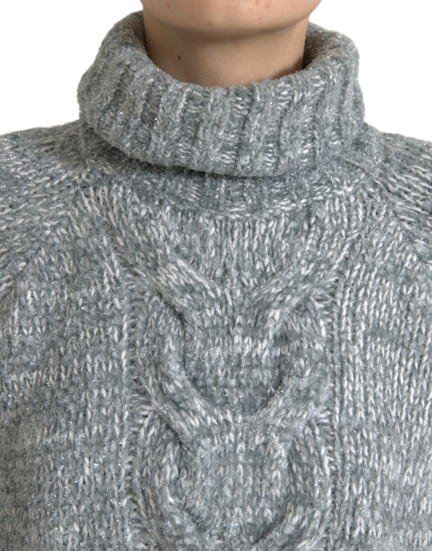 Dolce &amp; Gabbana Elegant turtleneck sweater in grey cashmere blend