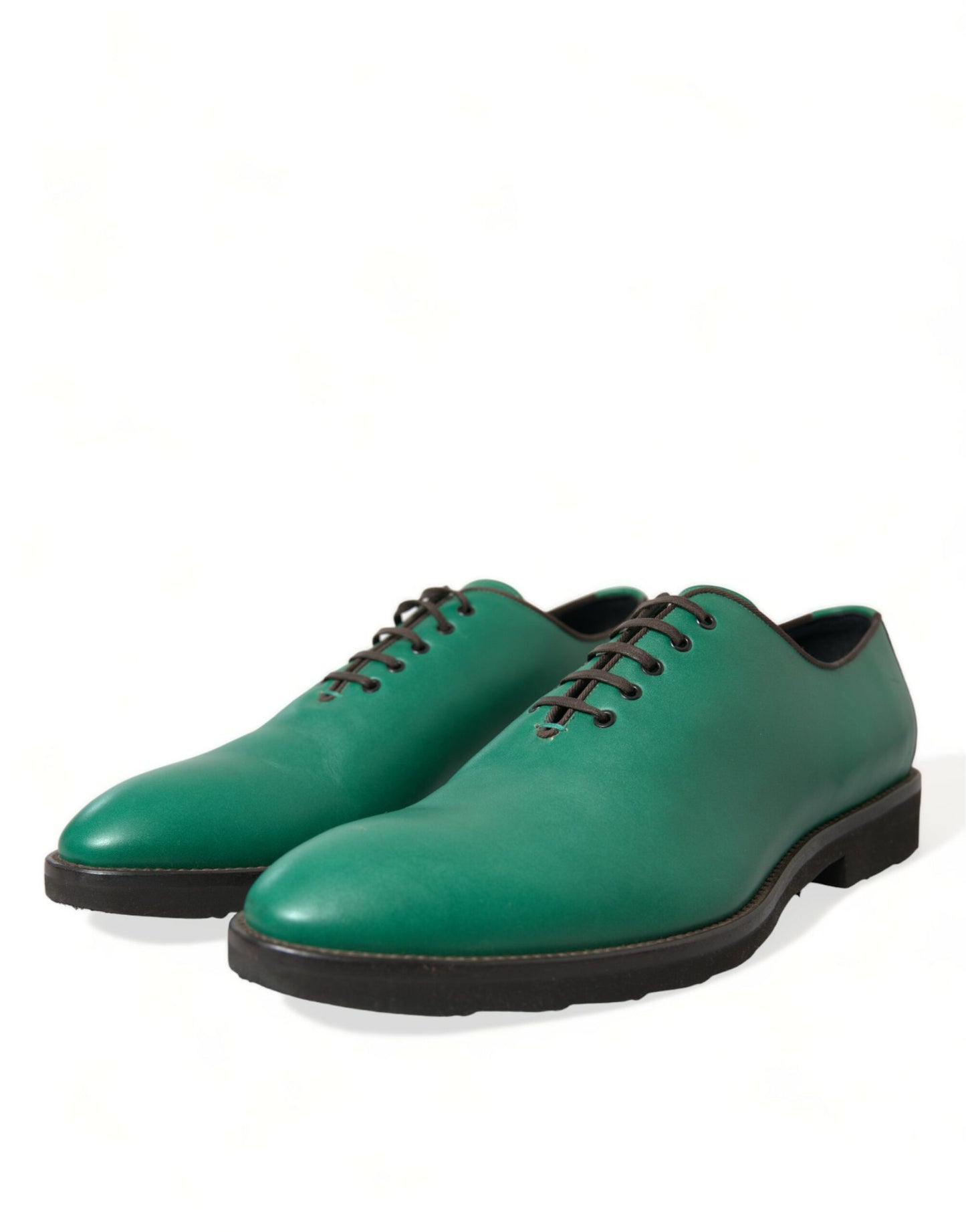 Dolce &amp; Gabbana Elegant Oxford -kengät vihreää nahkaa