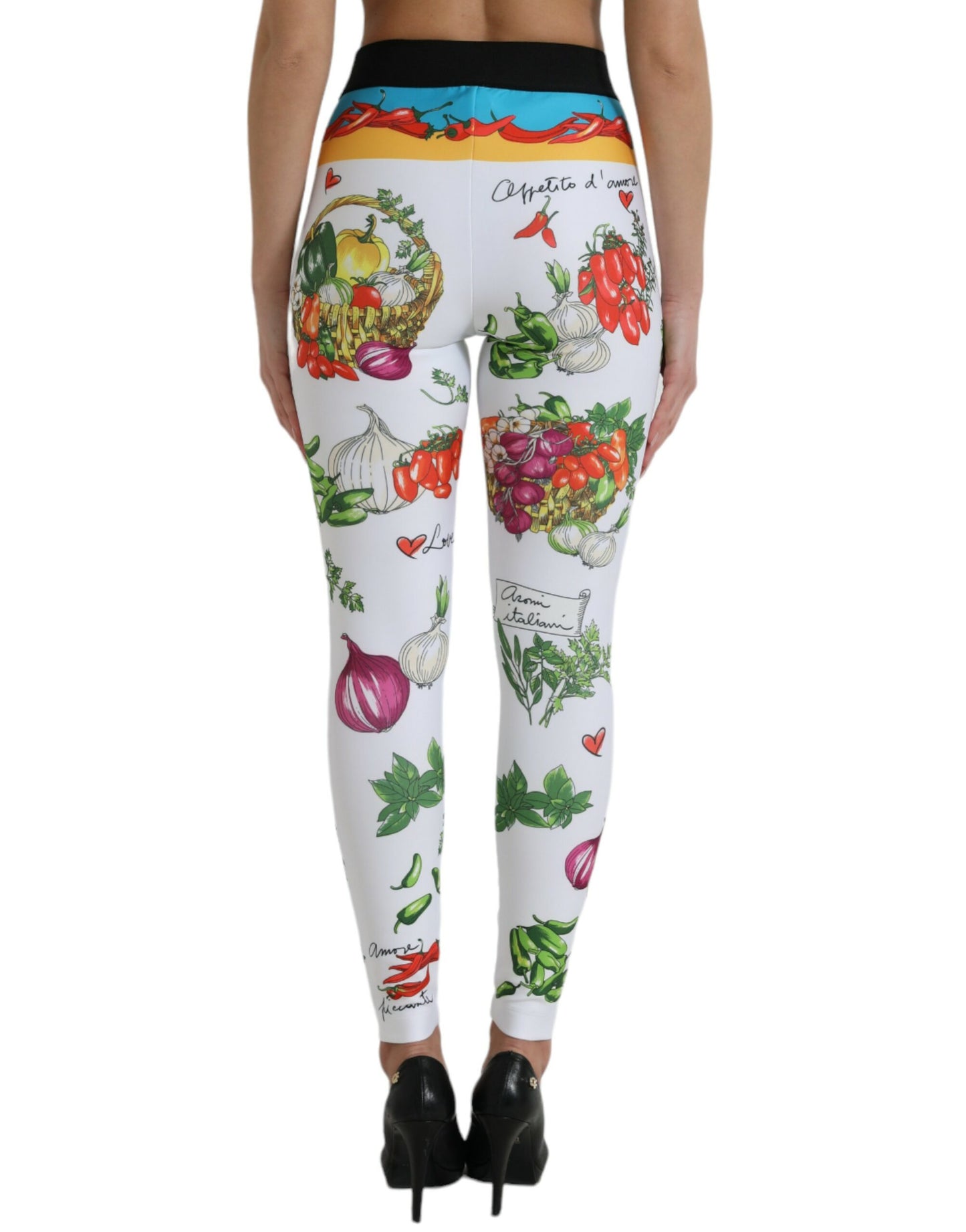 Dolce &amp; Gabbana Elegant Printed High Waist Leggings