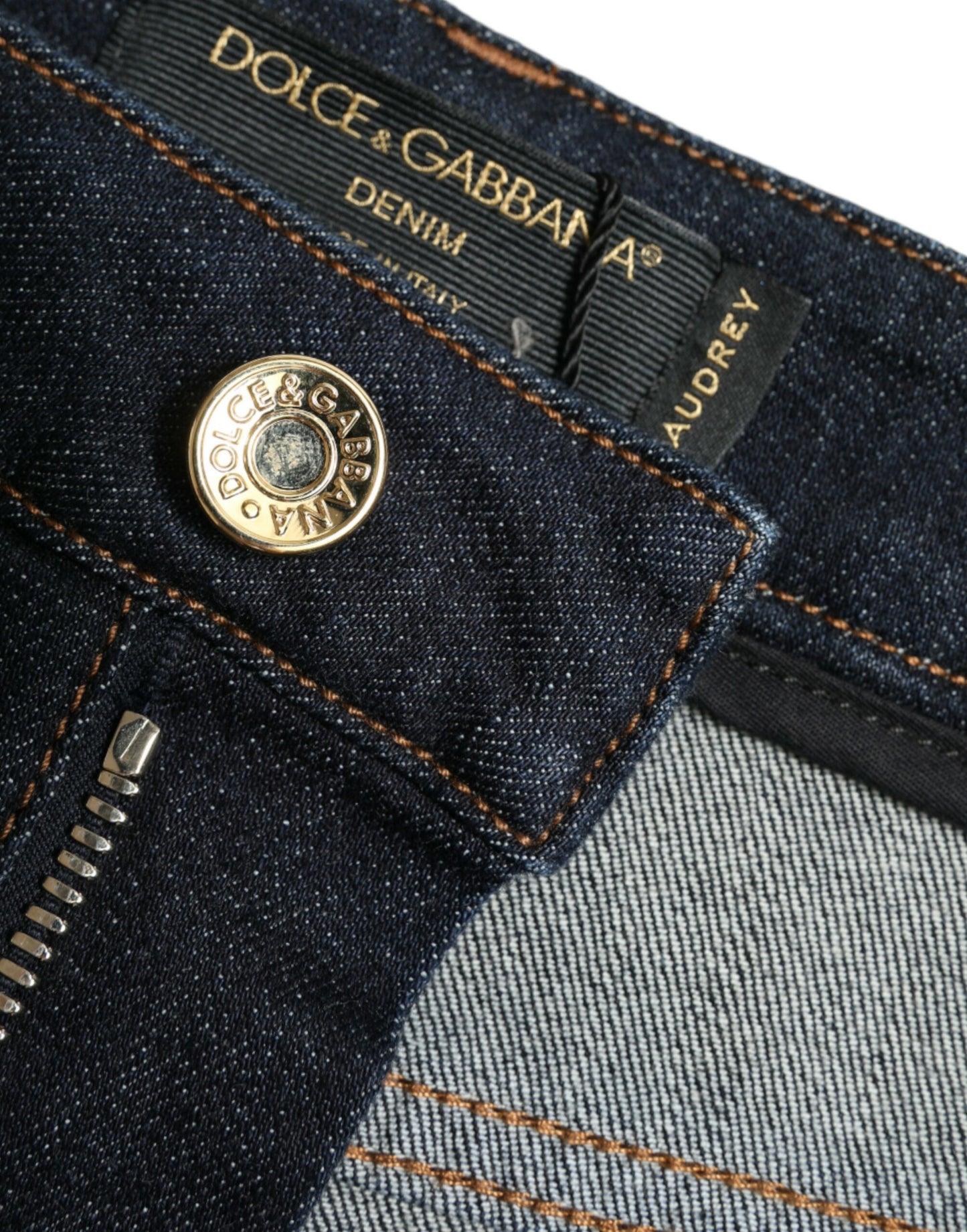 Dolce & Gabbana Schlanke Stretch-Denim-Jeans mit mittlerer Taille