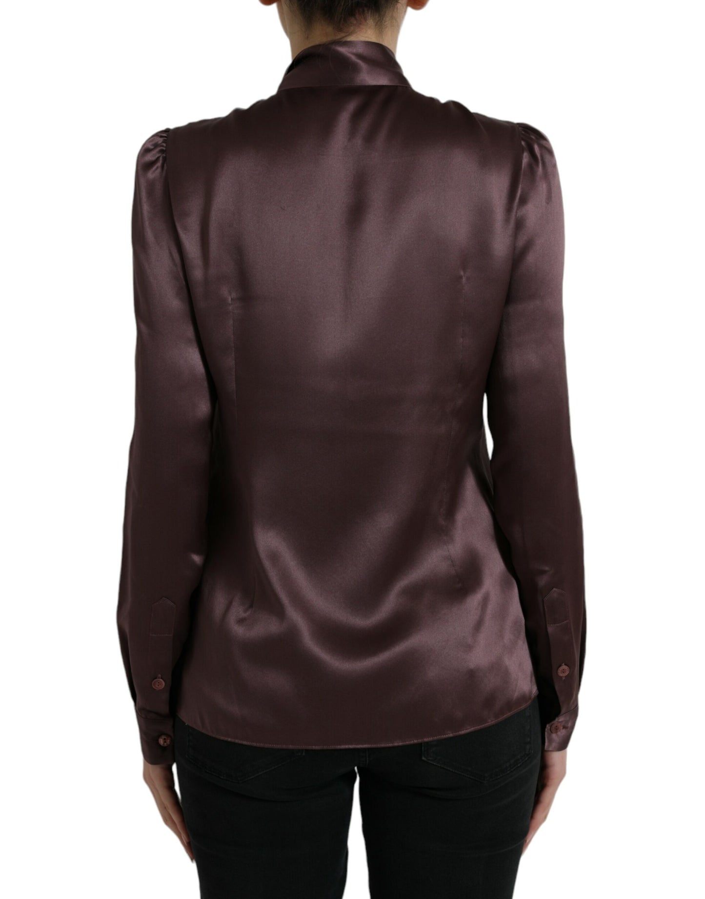 Dolce &amp; Gabbana Elegant silk ascot collar blouse