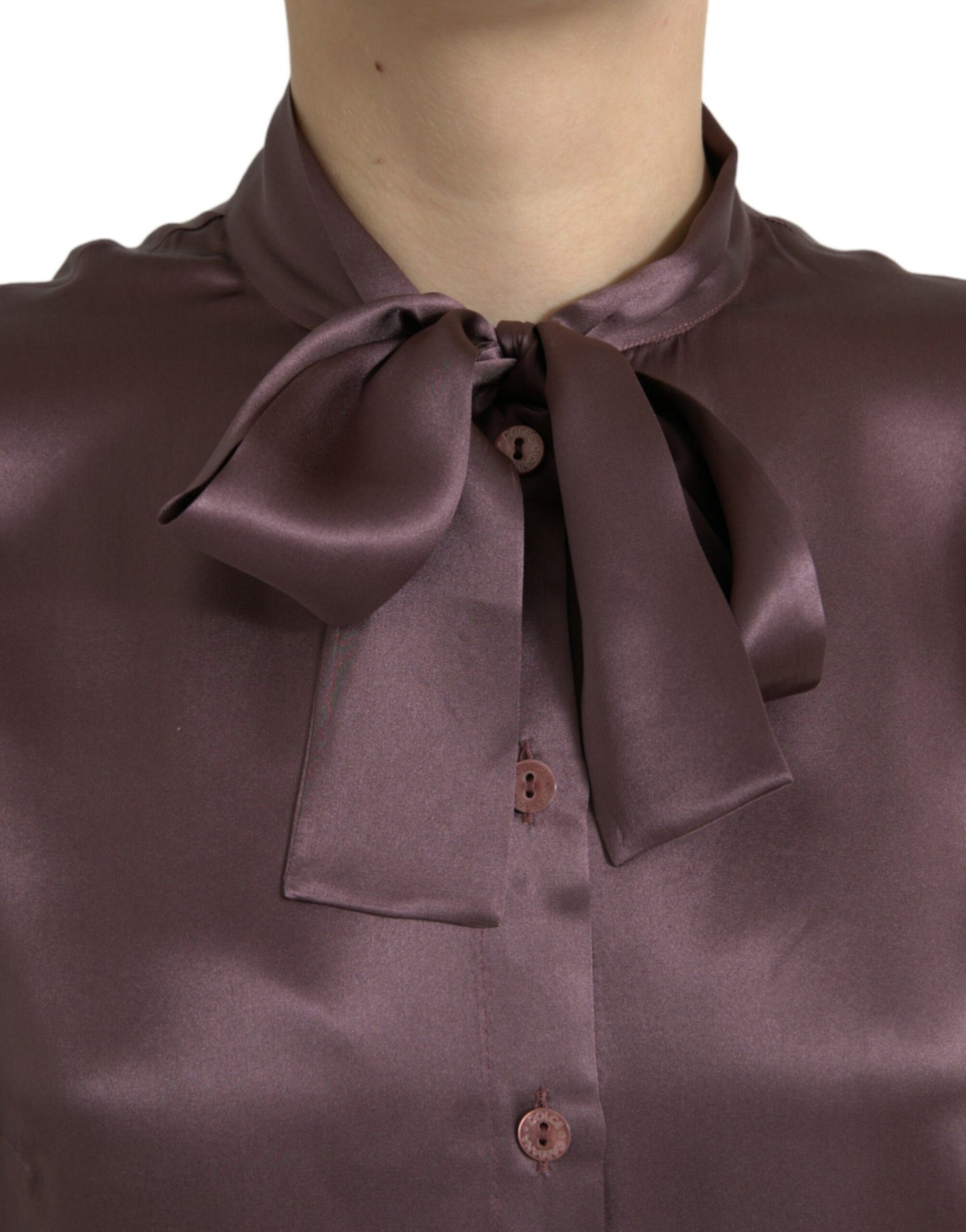 Dolce &amp; Gabbana Elegant silk ascot collar blouse